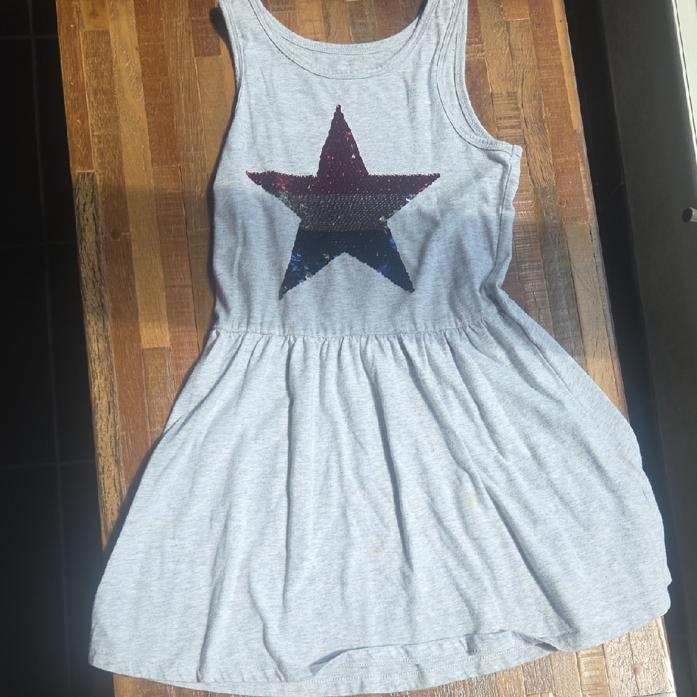 GAP Gray Scoop Neck Sleeveless Sundress